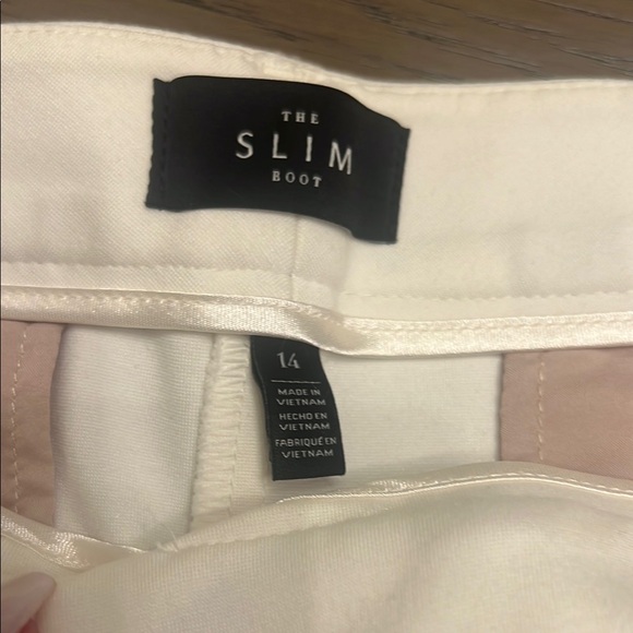 White House Black Market Cream Boot Cut Pants - Picture 2 of 6